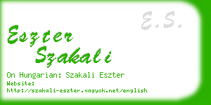 eszter szakali business card